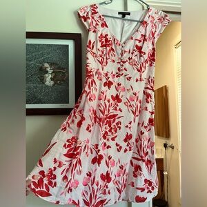 Banana Republic Red and Pink Floral mini Dress